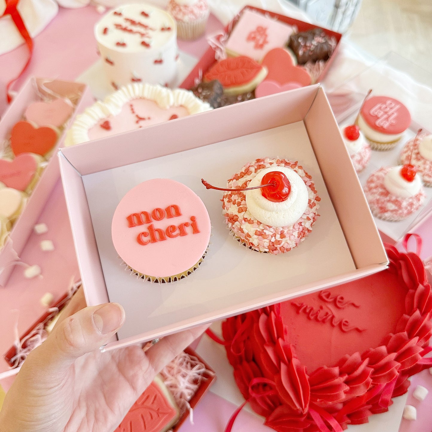 Cherry Cupcake Duo Gift Box | Valentines at CAKE