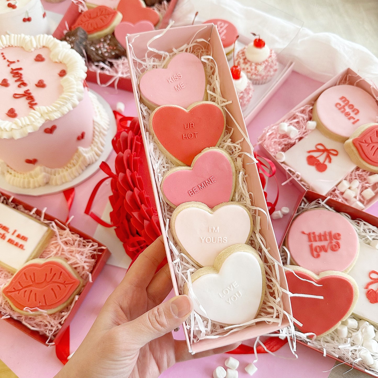 Love Hearts Gift Box | Valentines by CAKE - POSTAL AVAILABLE