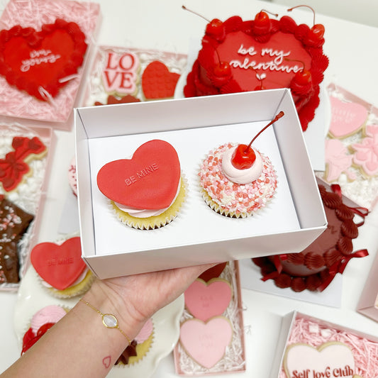 Cherry Cupcake Duo Gift Box | Valentines at CAKE