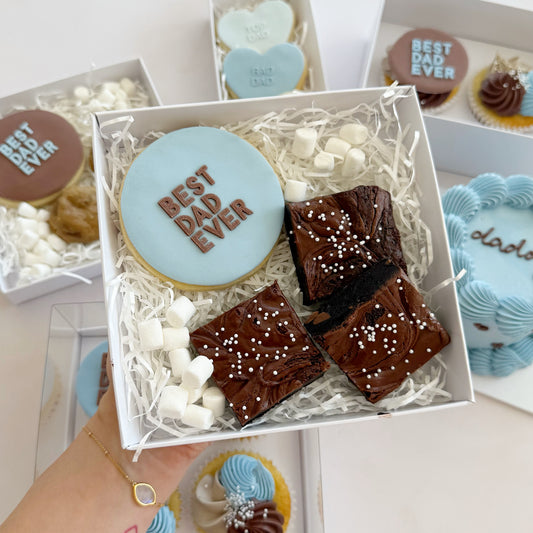 'Best Dad' Cookie & Brownie Gift Box | Fathers Day at CAKE - POSTAL AVAILABLE